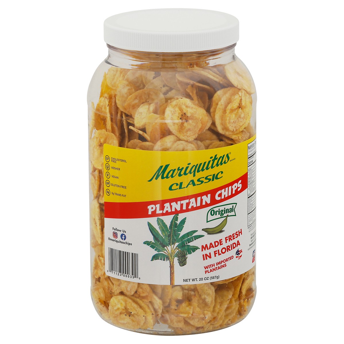 slide 12 of 12, Mariquitas Classic Plantain Chips Original (Barrel), 20 oz