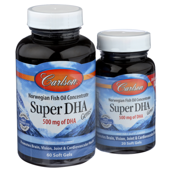 slide 1 of 1, Carlson Super DHA Gems Soft Gels, 80 ct; 1000 mg