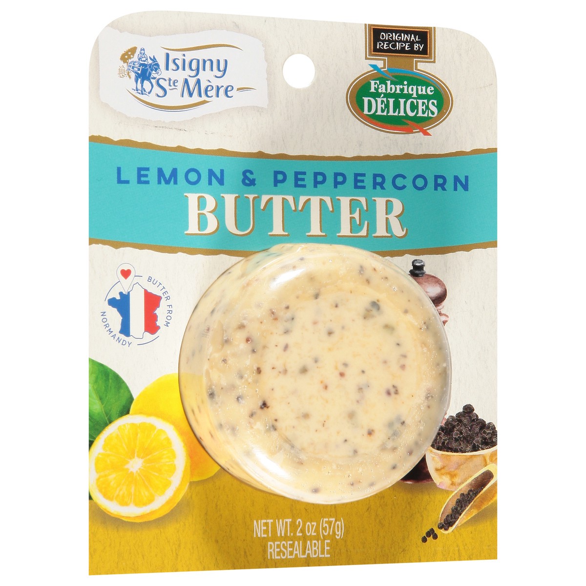 slide 2 of 13, Isigny Ste Mere Lemon & Peppercorn Butter 2 oz, 2 oz
