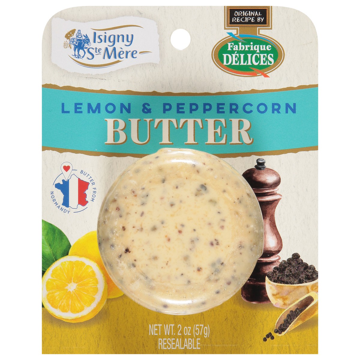 slide 9 of 13, Isigny Ste Mere Lemon & Peppercorn Butter 2 oz, 2 oz