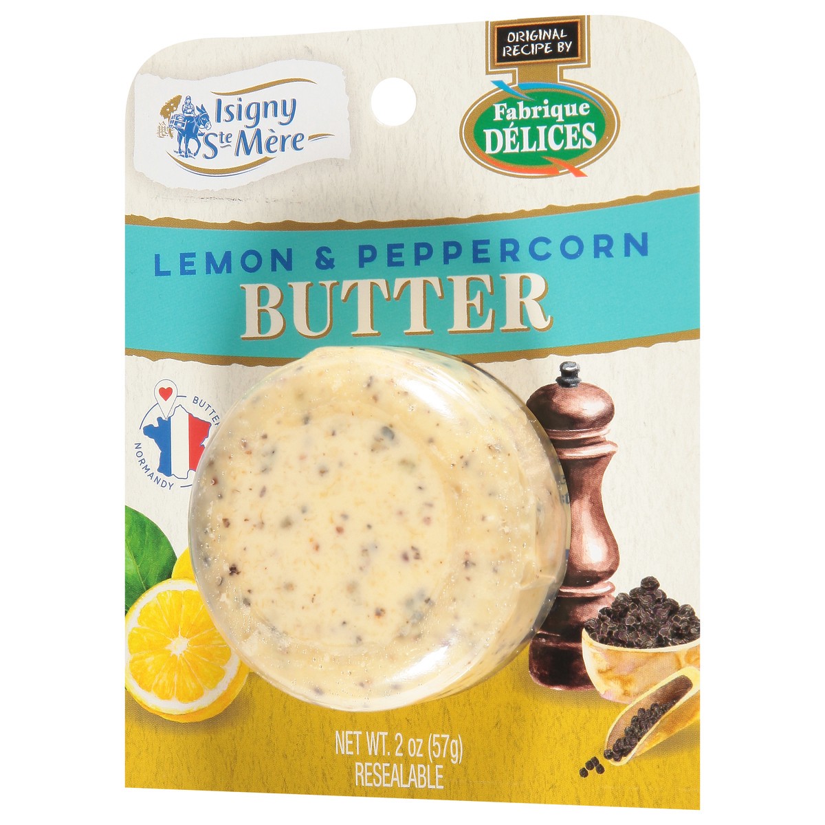 slide 3 of 13, Isigny Ste Mere Lemon & Peppercorn Butter 2 oz, 2 oz