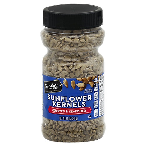 slide 1 of 1, Signature Select Sunflower Kernels Roasted & Seasoned, 8.5 oz