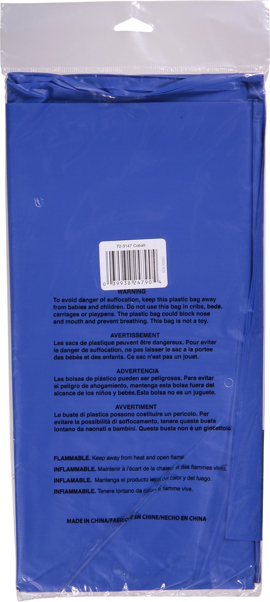 slide 8 of 11, Touch of Color Cobalt Plastic Tablecover 1 ea, 1 ct