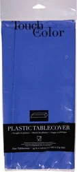 Touch of Color Cobalt Plastic Tablecover 1 ea