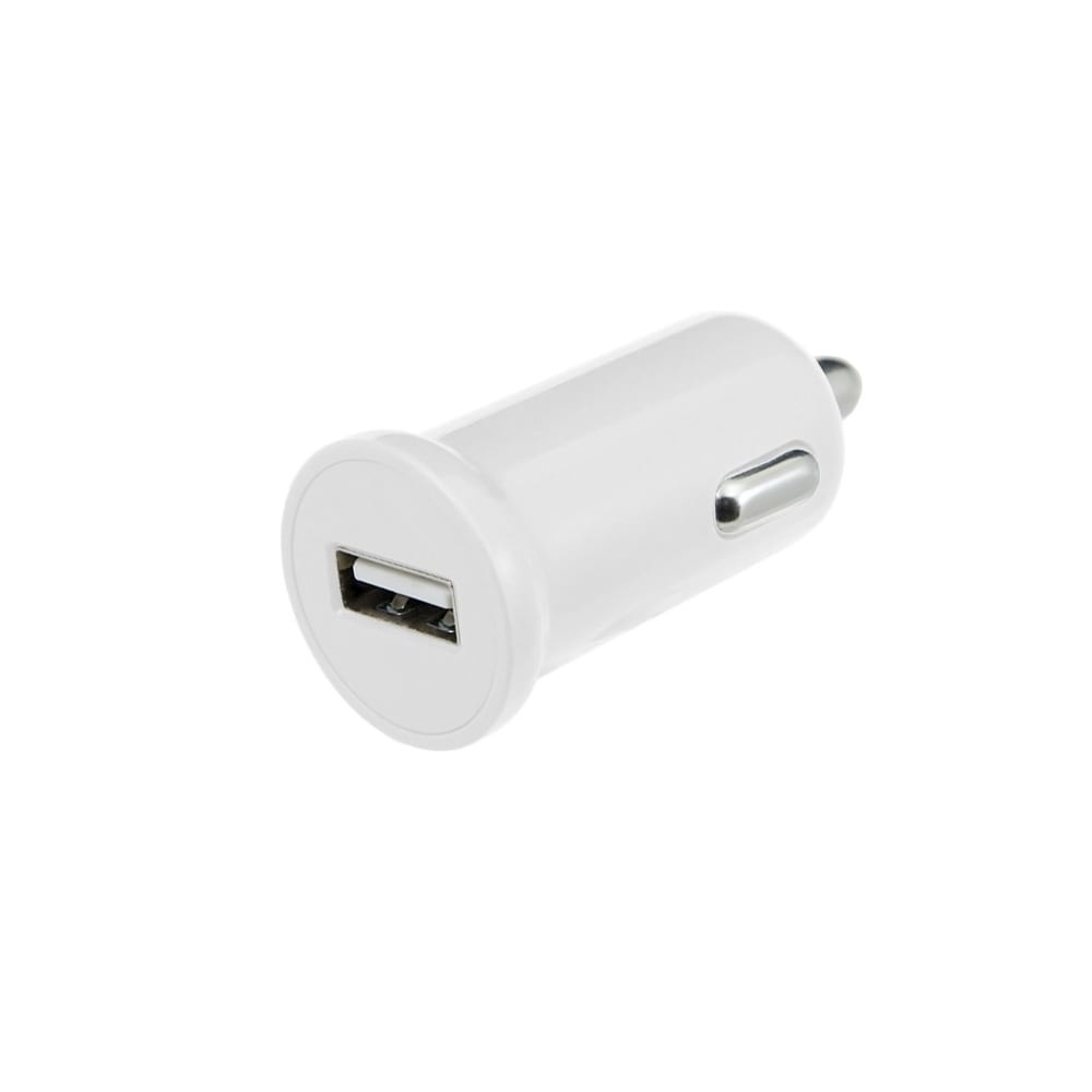 slide 1 of 1, CellCandy Low-Profile USB Car Charger - White, 1 ct