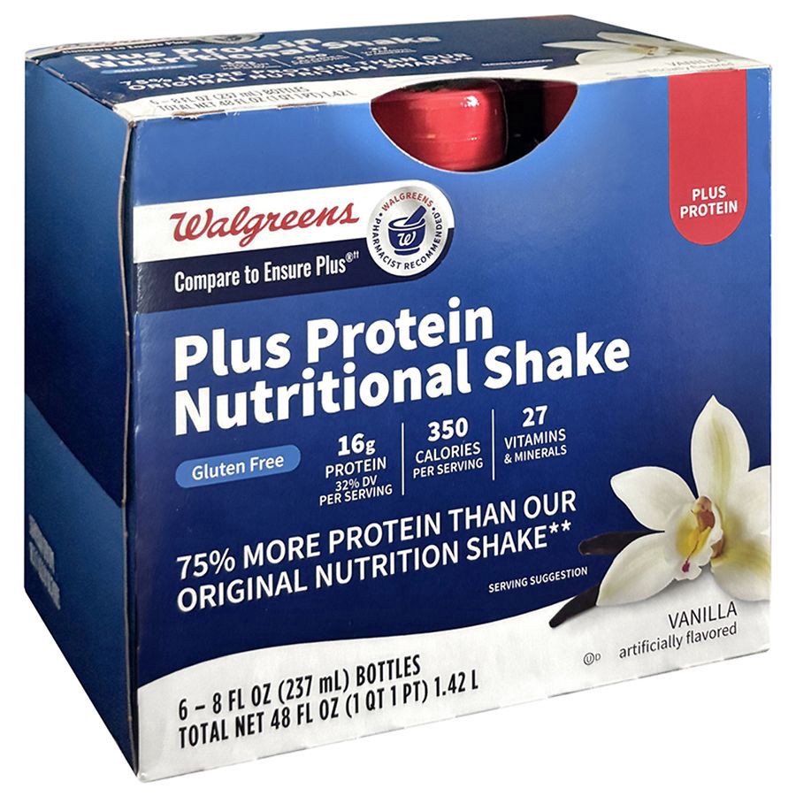 slide 4 of 5, Walgreens Nutritional Shake PLUS - 6 ct; 8 oz, 6 ct; 8 oz