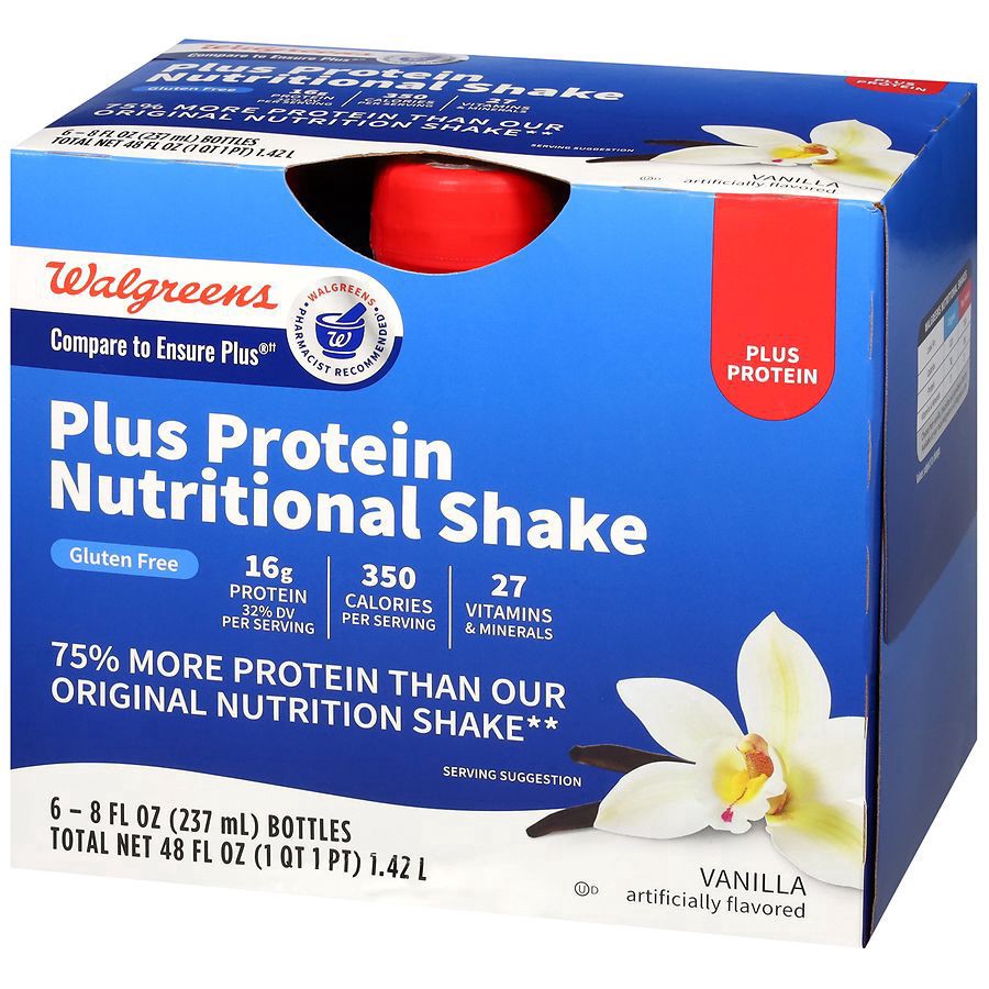 slide 5 of 5, Walgreens Nutritional Shake PLUS - 6 ct; 8 oz, 6 ct; 8 oz