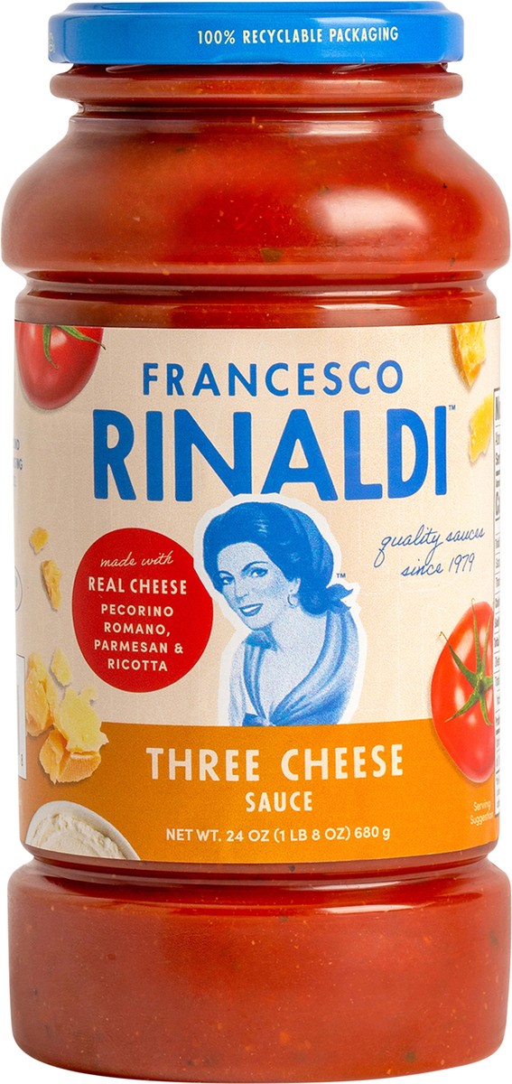 slide 4 of 10, Francesco Rinaldi Three Cheese Sauce 24 oz, 24 oz