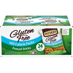 Snyder's of Hanover Gluten Free Pretzel Sticks, 100 Calorie Individual Packs, 24 ct
