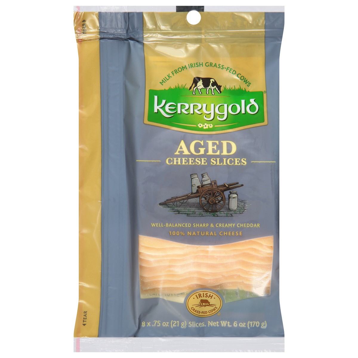 slide 1 of 13, Kerrygold Aged Cheese Slices - 8 ct, 8 ct