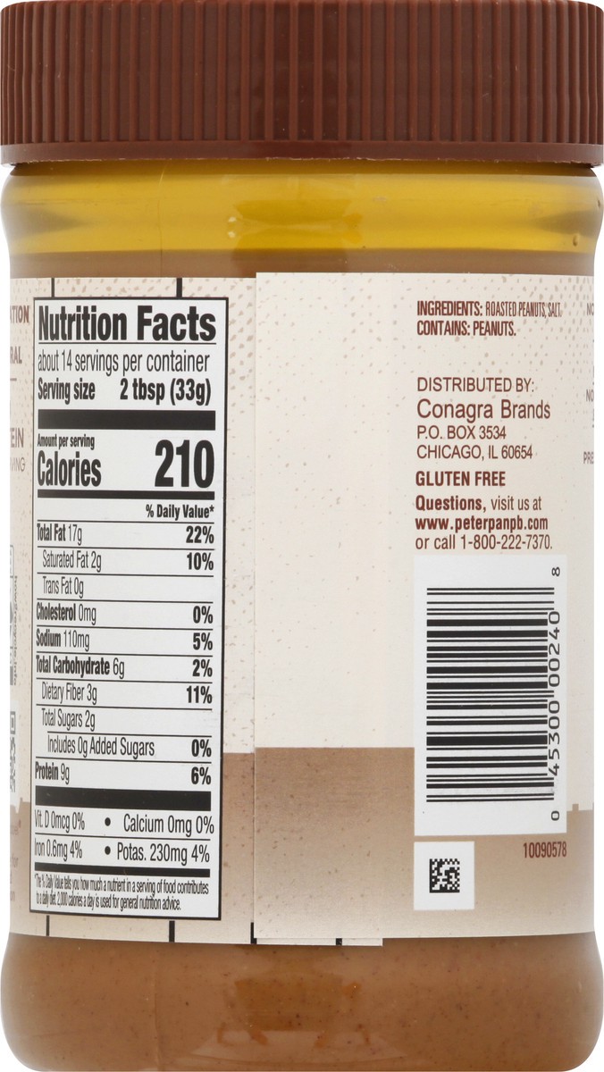 slide 4 of 9, Peter Pan Natural Stir-In Creamy Peanut Butter, 16 oz., 16 oz