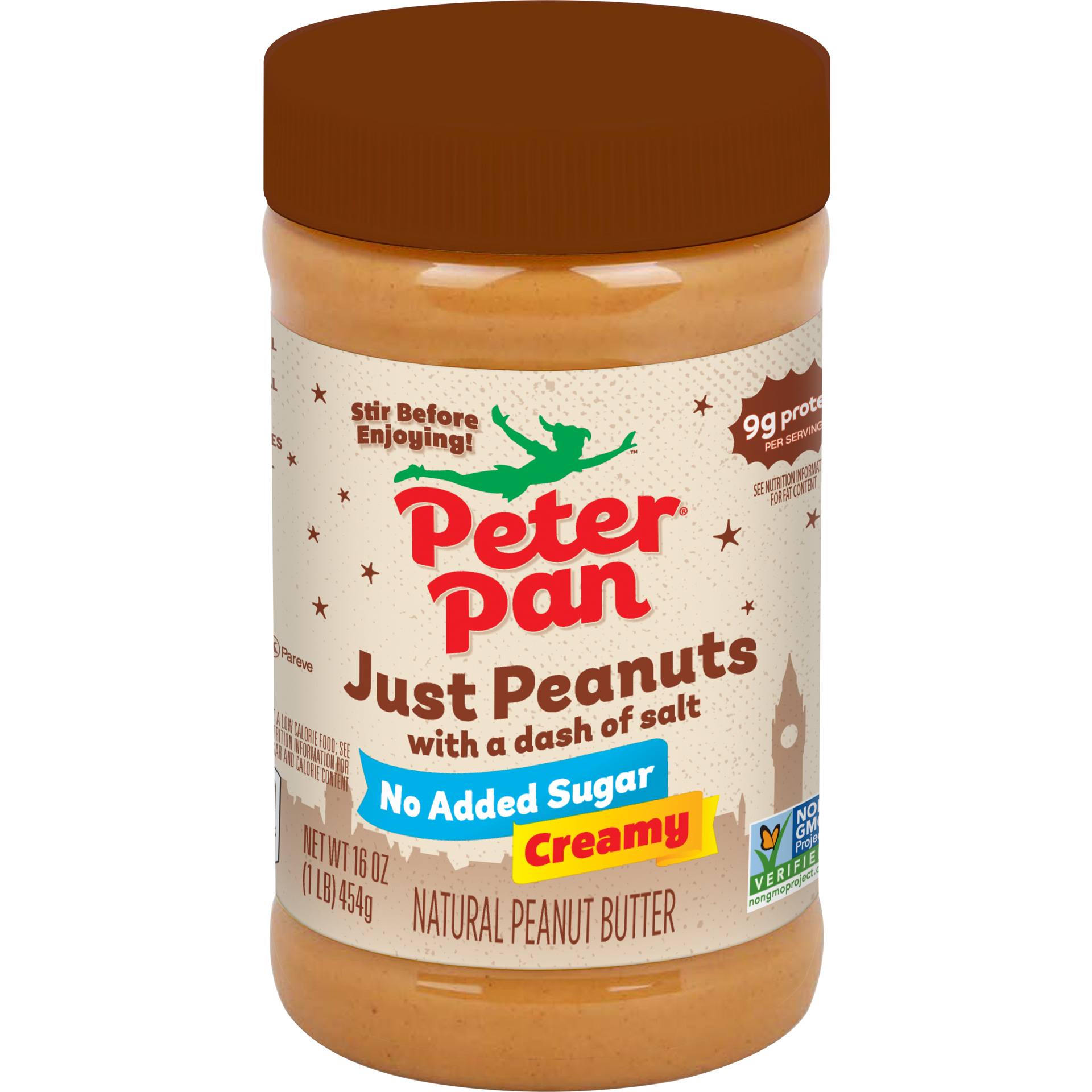 slide 1 of 9, Peter Pan Natural Stir-In Creamy Peanut Butter, 16 oz., 16 oz