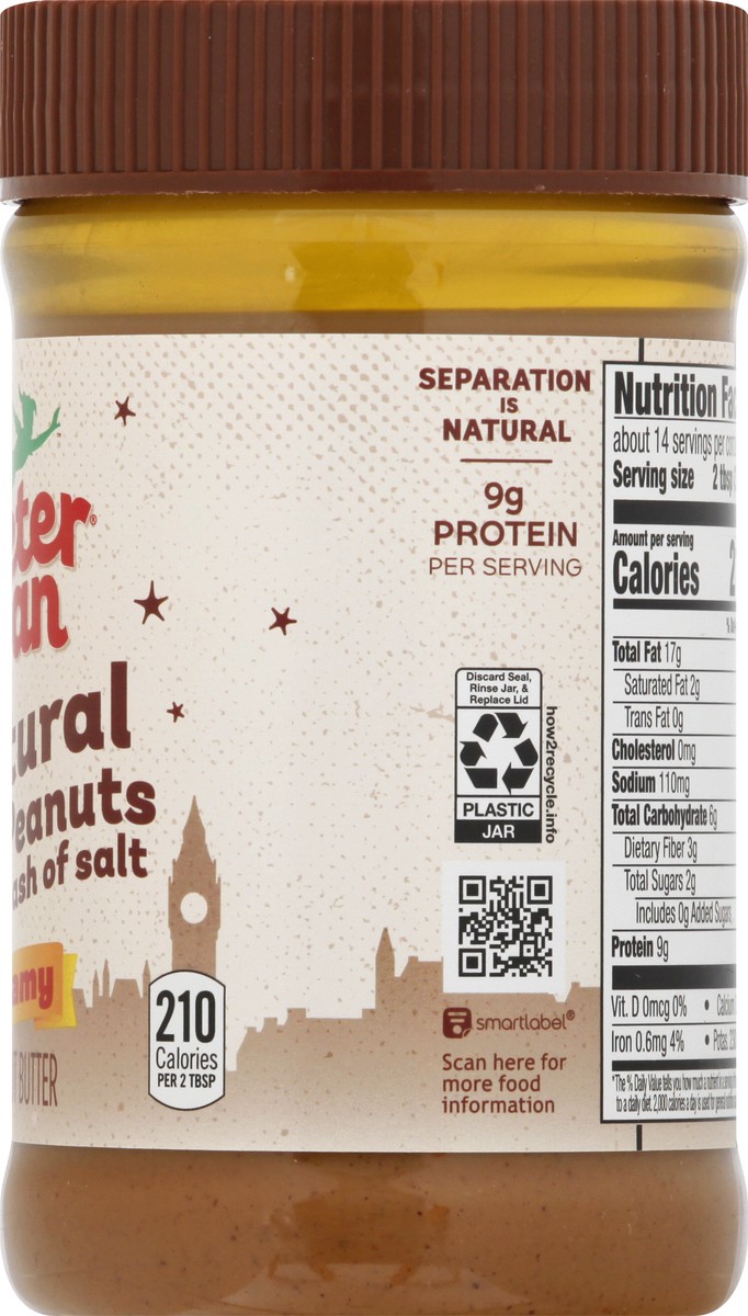 slide 3 of 9, Peter Pan Natural Stir-In Creamy Peanut Butter, 16 oz., 16 oz