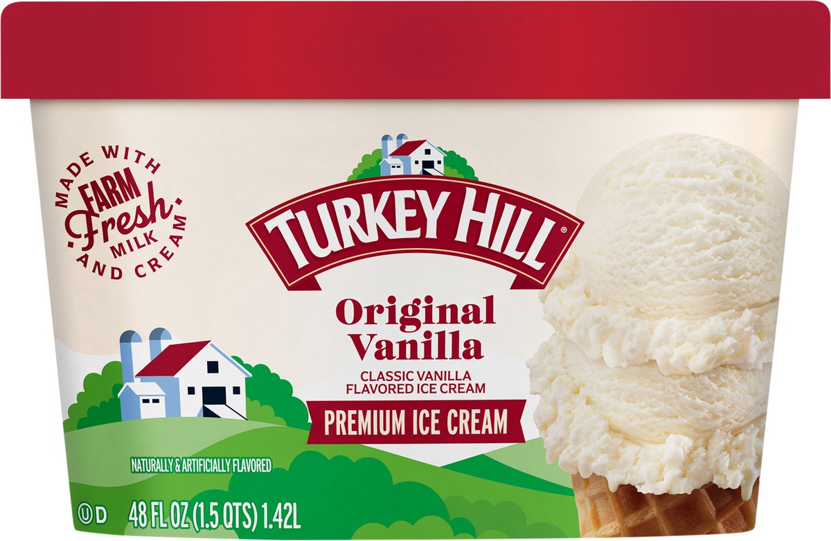 slide 2 of 2, Turkey Hill Original Vanilla, 48 fl oz