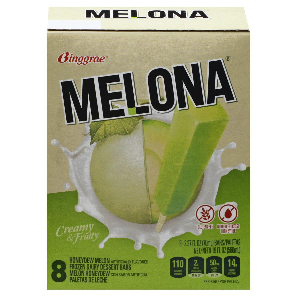 slide 1 of 1, Melona Honeydew Melon Dessert Bars 8 - 2.37 fl oz Bars, 8 ct