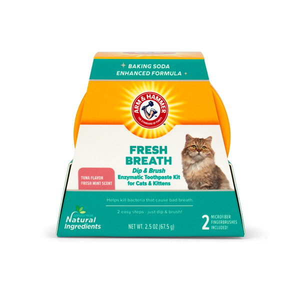 slide 1 of 5, Arm & Hammer Fresh Breath Dip & Brush Enzymatic Toothpaste Kit for Cats & Kittens, 1 ct