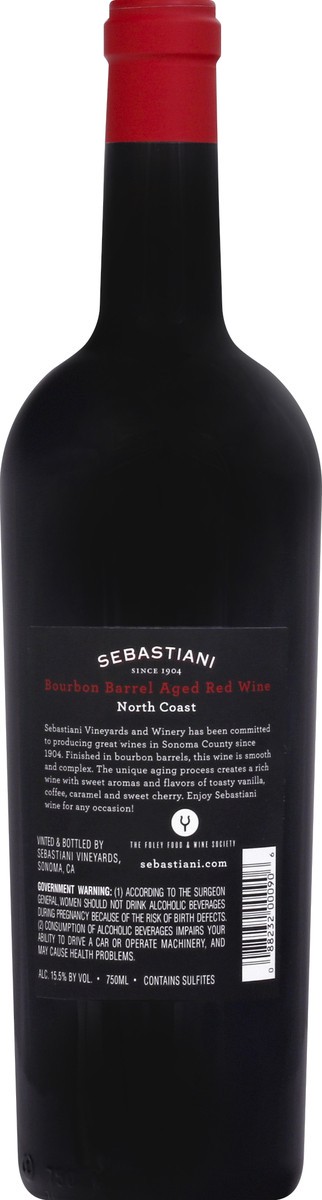 slide 7 of 7, Sebastiani Vineyards and Winery Sebastiani Red Blend Bourbon Barrel Aged, 750 ml