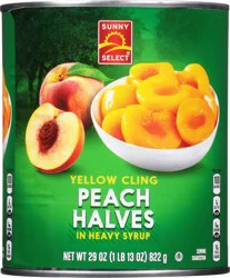 Sunny Select Yellow Cling Peach Halves in Heavy Syrup 29 oz