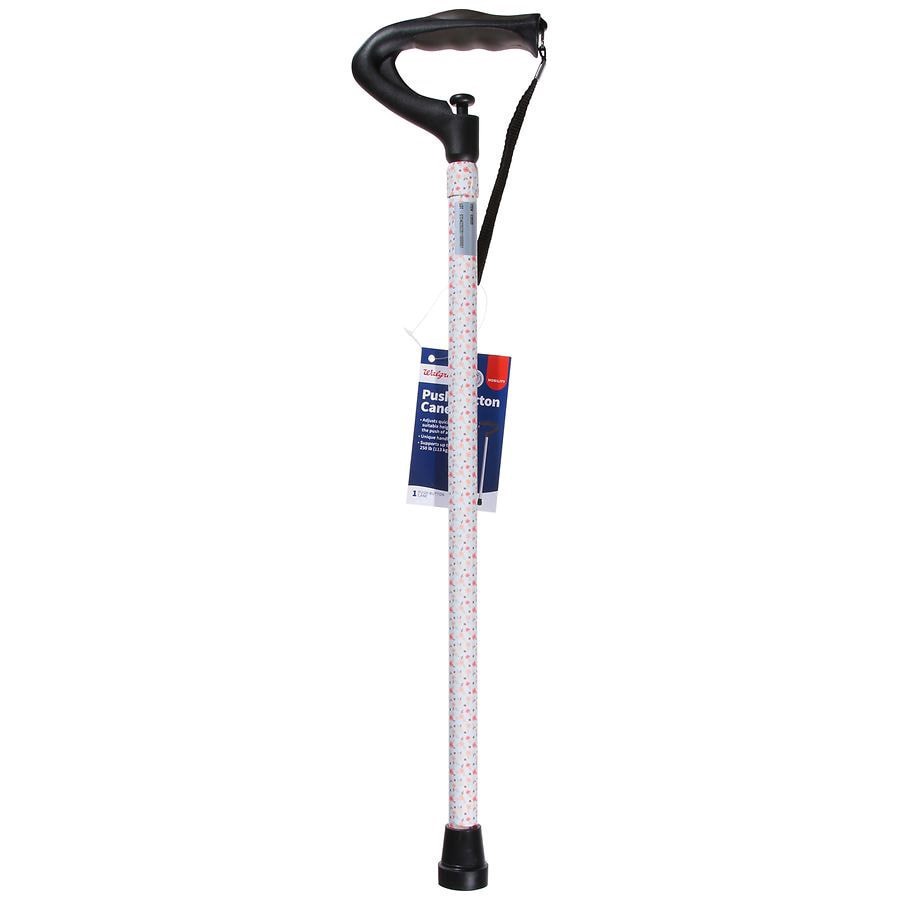 slide 4 of 5, Walgreens Push-Button Cane, 1 ct