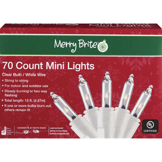 slide 1 of 1, Merry Brite 70 Ul I/O Sts Lite Set--C Ww, 1 ct