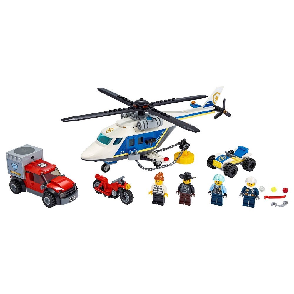 slide 2 of 7, LEGO City Police Helicopter Chase Building Sets for Kids 60243, 1 ct