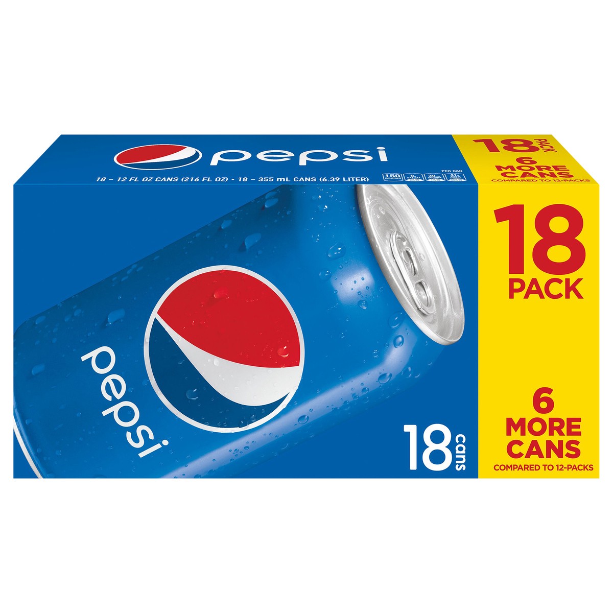 slide 1 of 5, Pepsi Soda 18 - 12 fl oz Cans, 18 ct; 12 fl oz