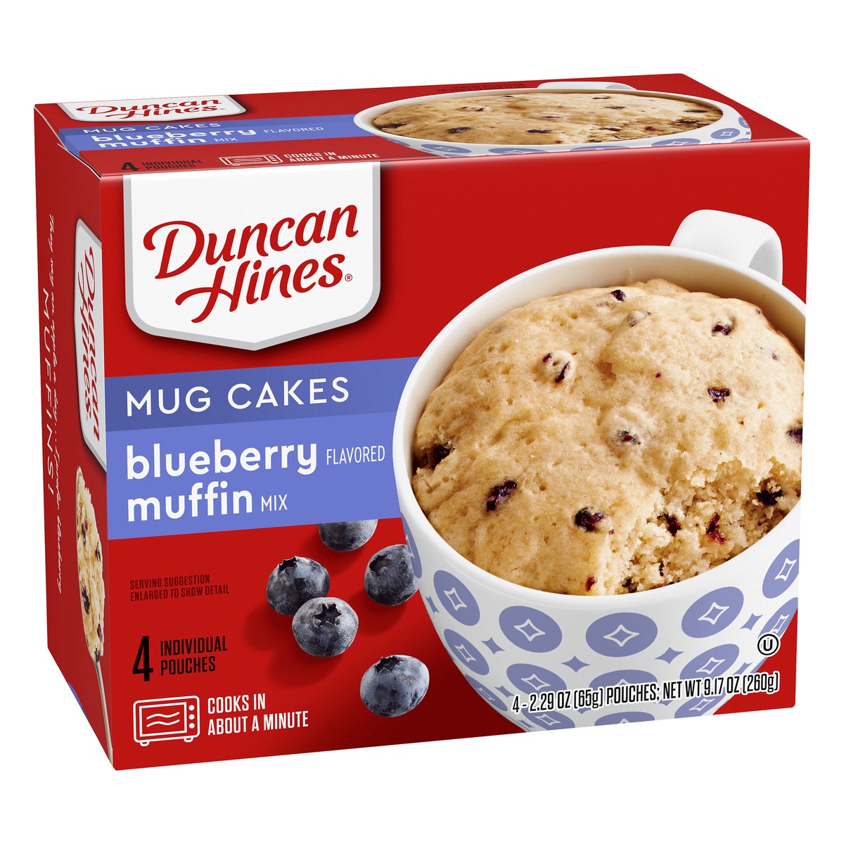 slide 5 of 9, Duncan Hines Blueberry Muffin Mug Cakes 4 ea, 4 ct