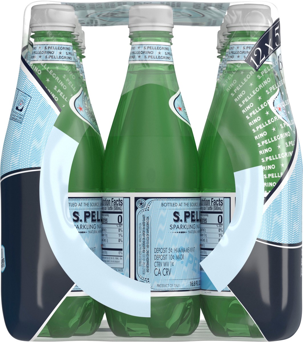 slide 8 of 13, S.Pellegrino Sparkling Natural Mineral Water, 16.9 fl oz plastic water bottles (12 pack), 202.8 oz