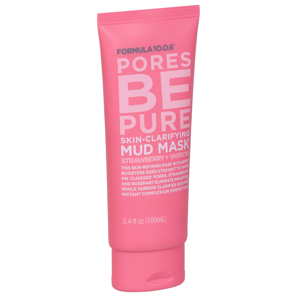 slide 2 of 9, Formula 10.0.6 Pores Be Pure Skin-Clarifying Strawberry + Yarrow Mud Mask 3.4 fl oz, 3.4 fl oz