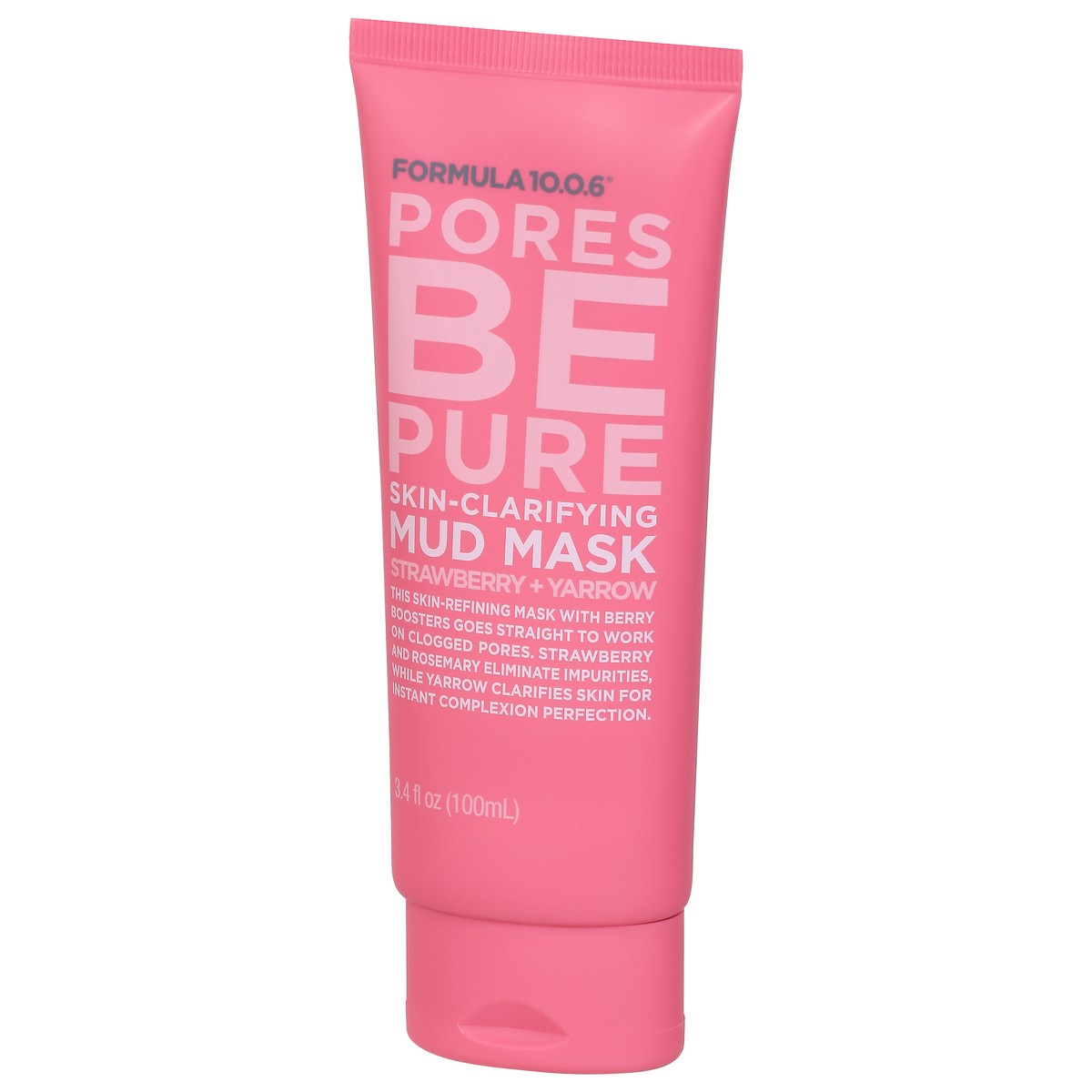 slide 6 of 9, Formula 10.0.6 Pores Be Pure Skin-Clarifying Strawberry + Yarrow Mud Mask 3.4 fl oz, 3.4 fl oz