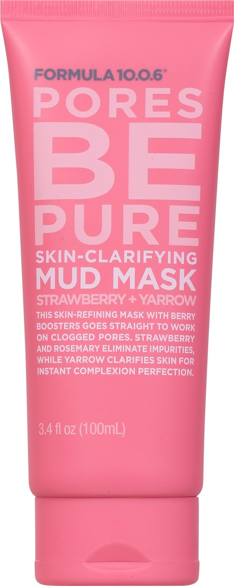 slide 3 of 9, Formula 10.0.6 Pores Be Pure Skin-Clarifying Strawberry + Yarrow Mud Mask 3.4 fl oz, 3.4 fl oz