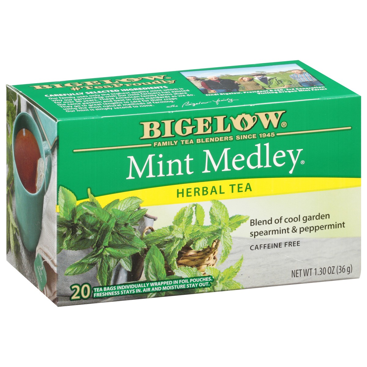 slide 2 of 9, Bigelow Mint Medley Herbal Tea Bags, 20 ct