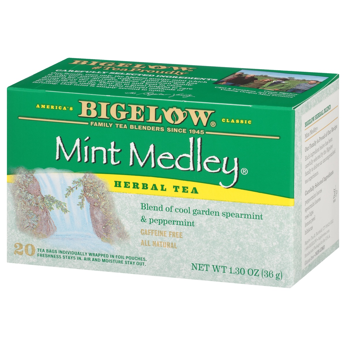 slide 3 of 9, Bigelow Herbal Tea Mint Medley Caffeine Free Tea Bags, 20 ct