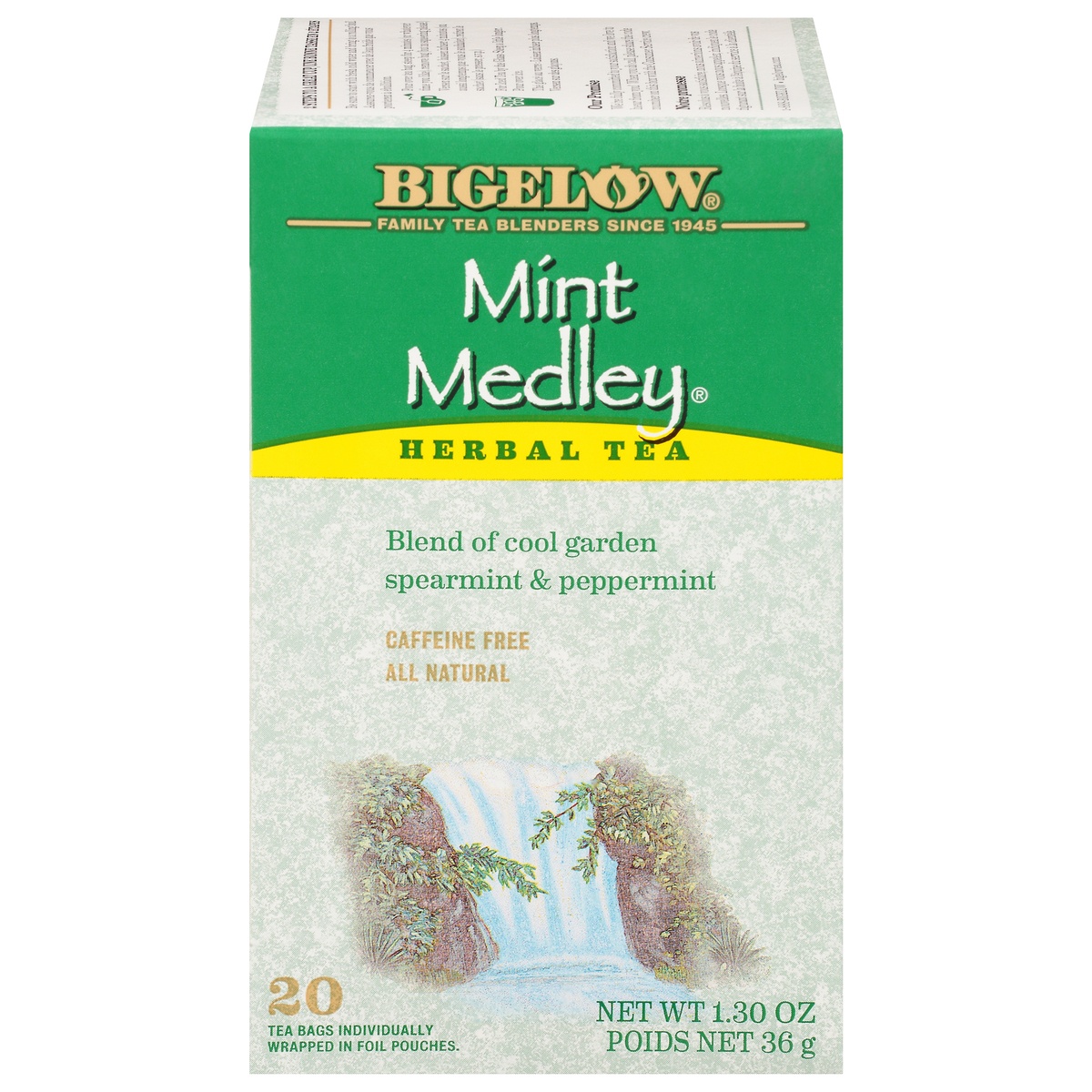 slide 1 of 7, Bigelow Herbal Tea Mint Medley Caffeine Free Tea Bags, 20 ct