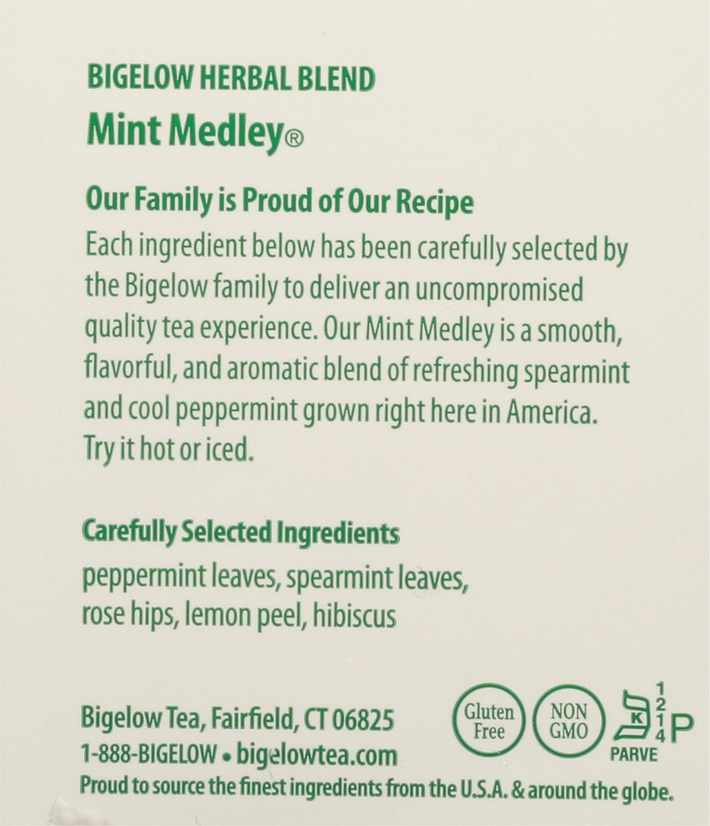 slide 8 of 9, Bigelow Mint Medley Herbal Tea Bags, 20 ct
