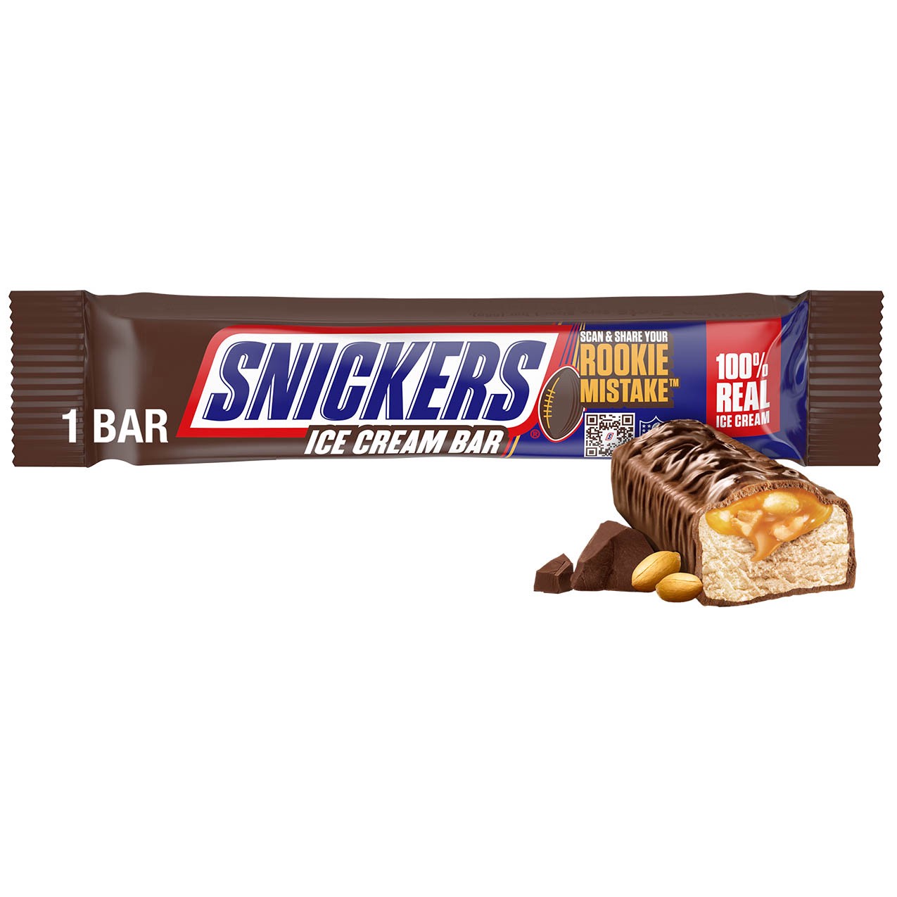 slide 1 of 4, SNICKERS Ice Cream Bar, 2.8 Oz, 2.80 fl oz