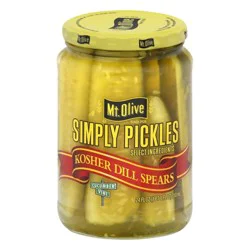 Mt. Olive Simply Pickles Kosher Dill Spears - 24 fl oz