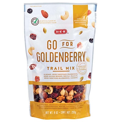 slide 1 of 1, H-E-B Select Ingredients Go for Goldenberry Trail Mix, 9 oz