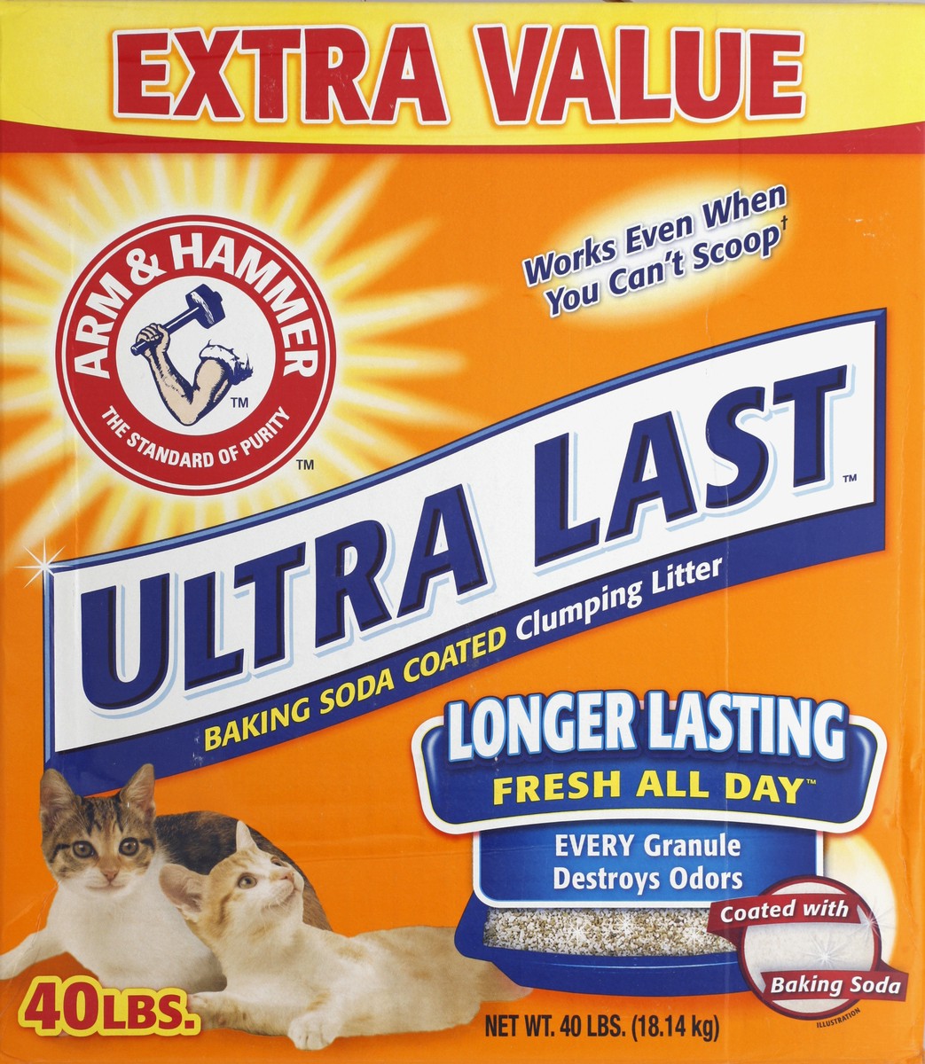 slide 1 of 4, ARM & HAMMER Clumping Litter 40 lb, 40 lb
