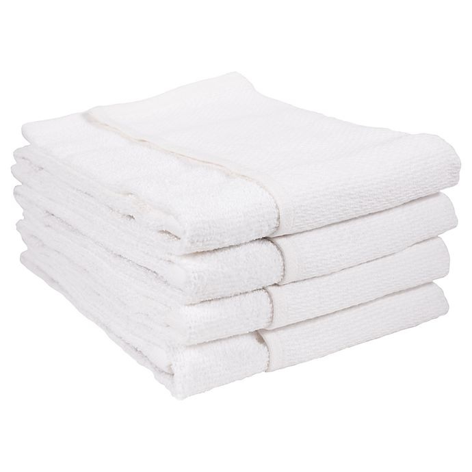 slide 1 of 1, Simply Essential Dual Purpose Kitchen Towels - White, 4 ct