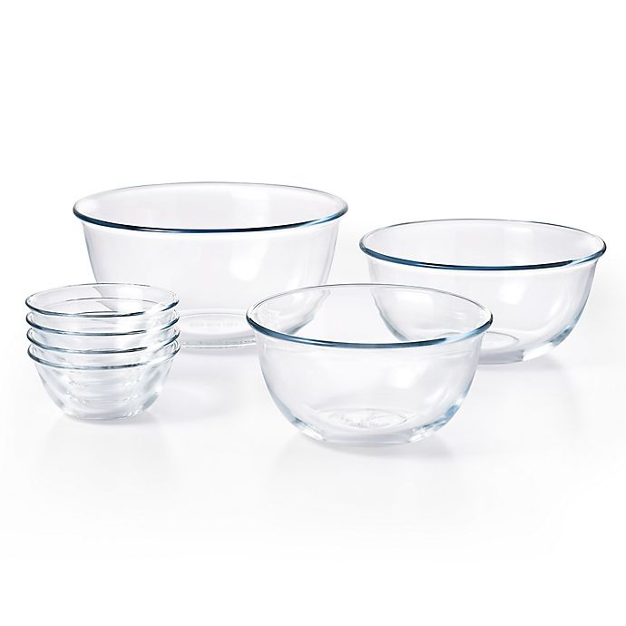 slide 1 of 5, OXO Good Grips Clear Glass Mixing Bowl Set, 7 ct