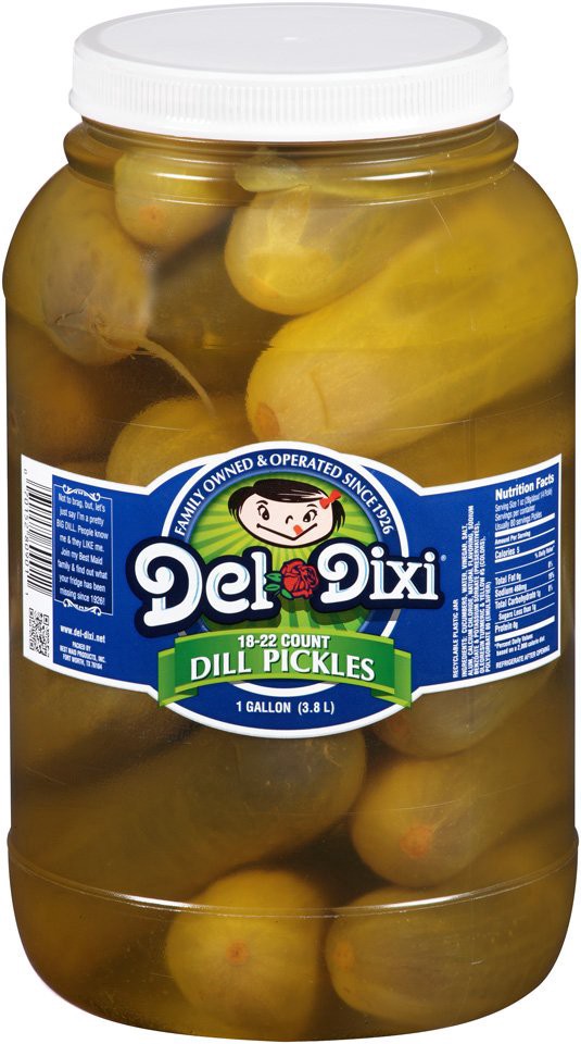 slide 1 of 5, Del-Dixi Dill Pickles, 1 gal