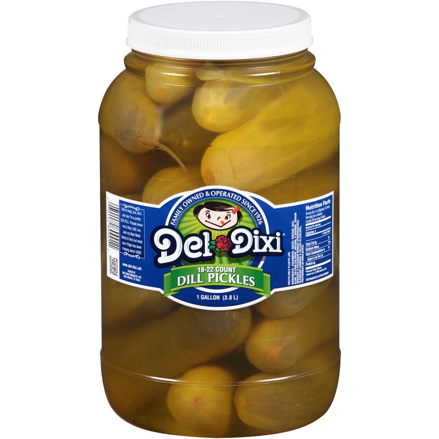 slide 1 of 5, Del-Dixi Dill Pickles, 1 gal