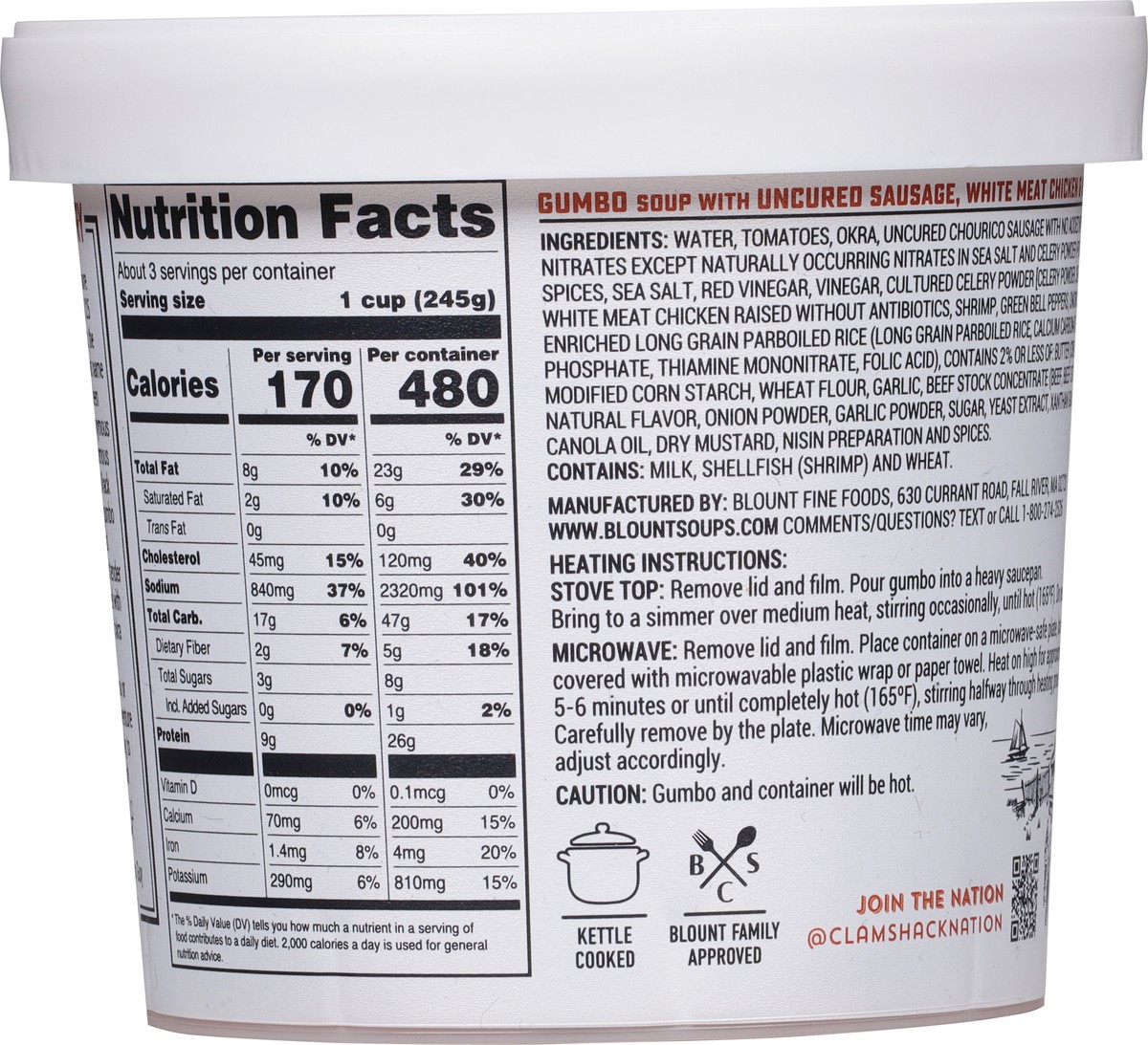 slide 2 of 13, Blount Clam Shack Gumbo 24 oz, 24 oz