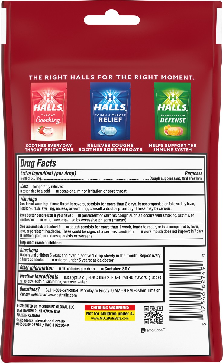 slide 8 of 14, HALLS Relief Cherry Cough Drops, 30 Drops, 3.28 oz