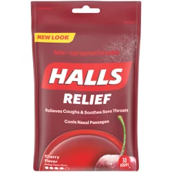 Halls Cherry Mentholated Cough Drops
