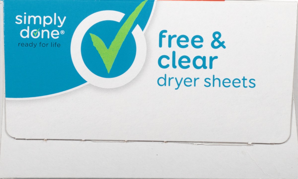 slide 10 of 17, Simply Done Dryer Sheets - Free & Clear, 120 ct