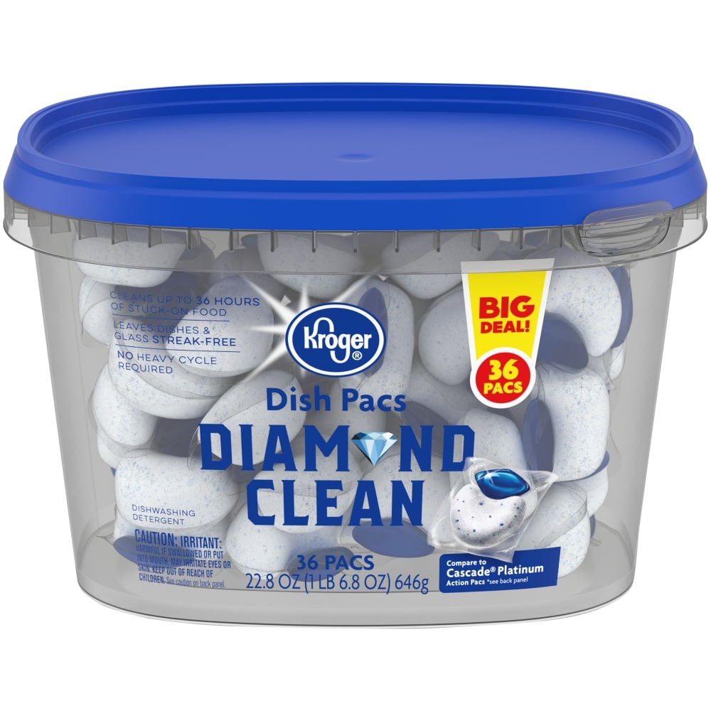 slide 1 of 1, Kroger Diamond Clean Dish Pacs, 36 ct