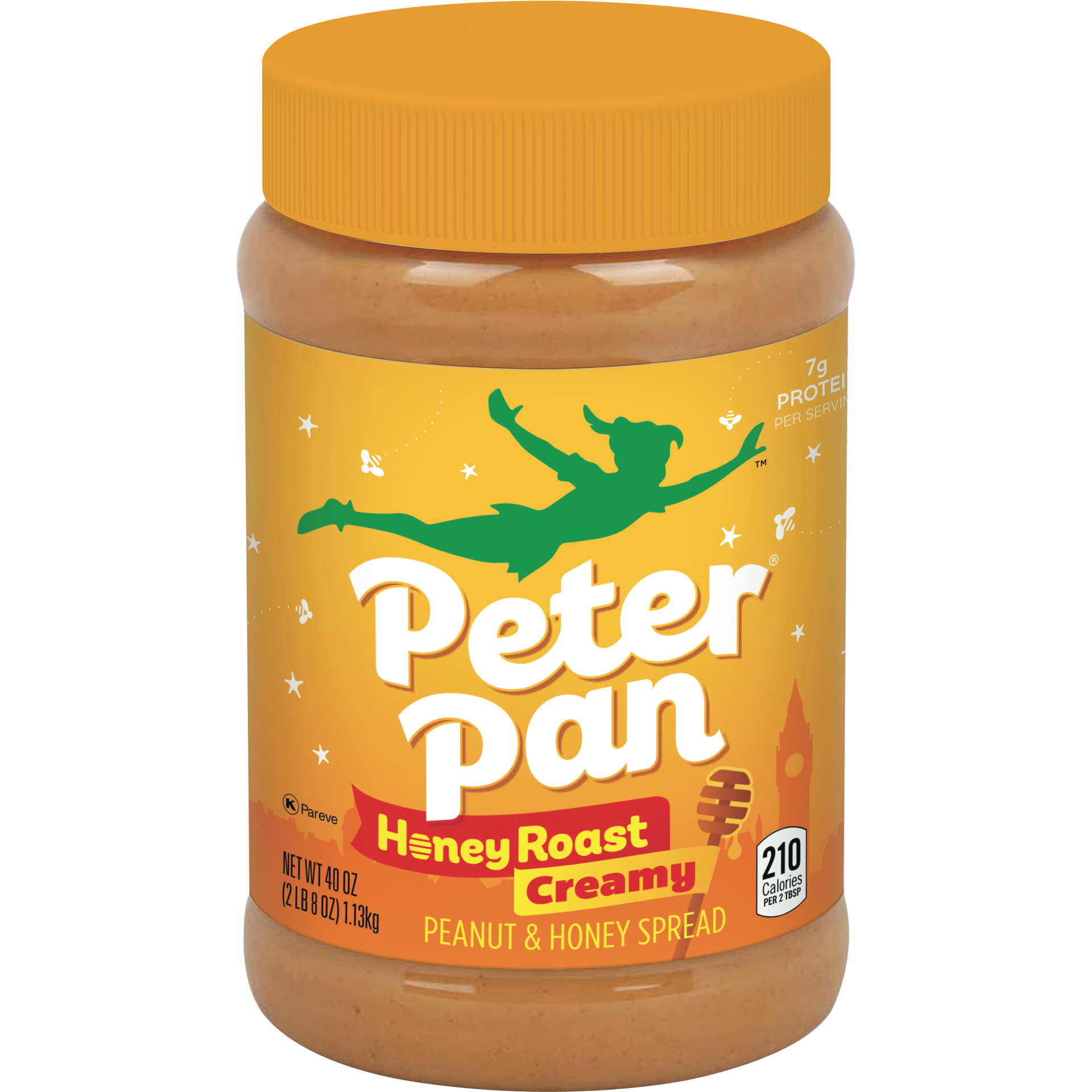 slide 1 of 9, Peter Pan Creamy Honey Roast Peanut Butter Spread, 40 OZ, 40 oz