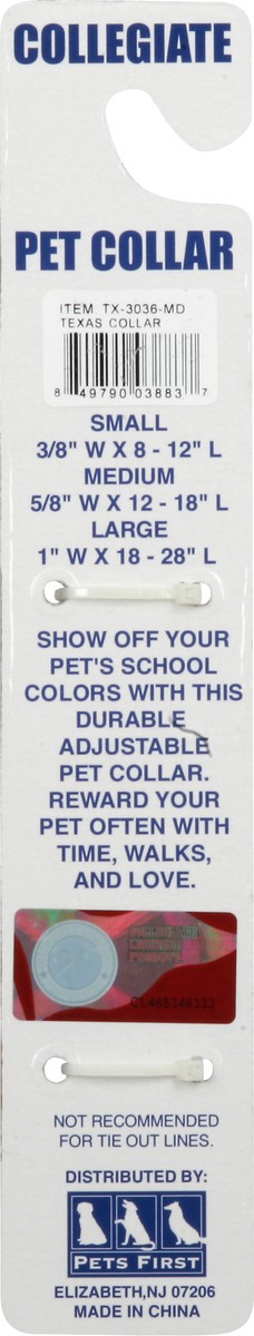 slide 6 of 6, Pets First Texas Longhorns Collar, MED